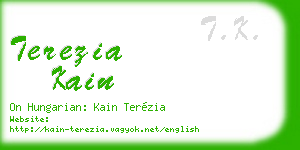 terezia kain business card